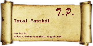 Tatai Paszkál névjegykártya